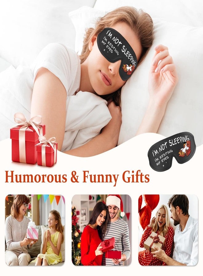 Aganmi Funny 3D Zero Pressure Sleep Eye Mask for Men Women Side Sleeper, Adjustable Blackout Soft Breathable Eye Masks for Travel Nap Night Sleep, Humorous Gift Stocking Stuffers (Resting My Eyes) - Image 2